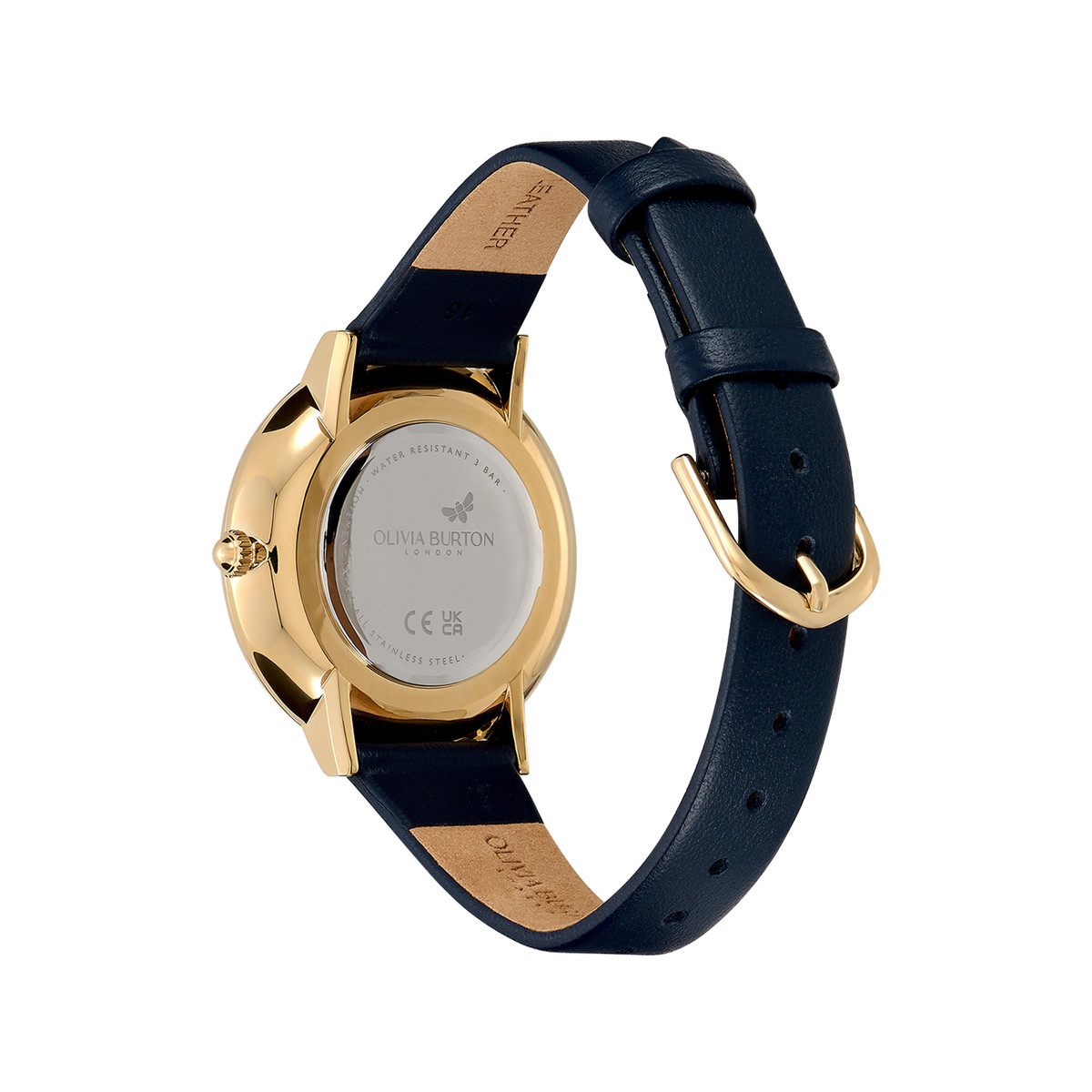 Montre OLIVIA BURTON celestial nova femme analogique, bracelet cuir bleu - vue 3