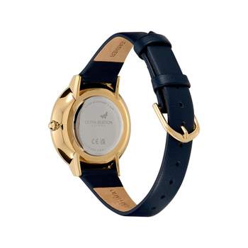 OLIVIA BURTON Celestial Nova dameshorloge, analoog, blauwe leren band