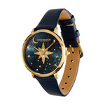 Montre OLIVIA BURTON celestial nova femme analogique, bracelet cuir bleu - vue D1