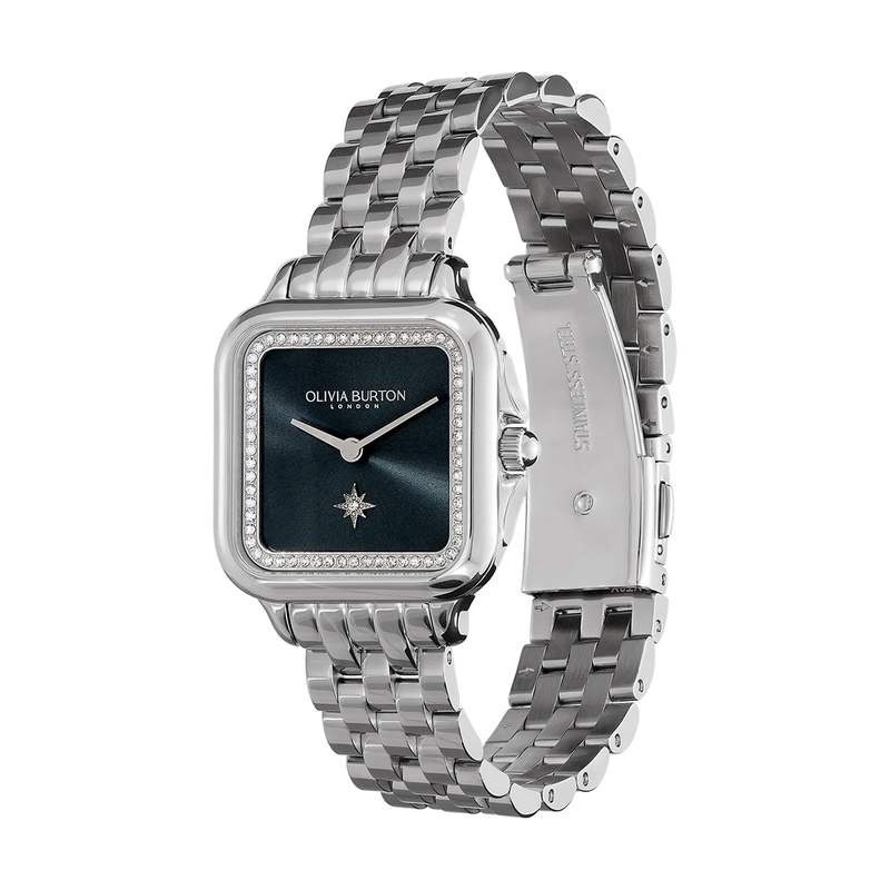 Montre OLIVIA BURTON grosvenor femme analogique, bracelet acier - vue D1