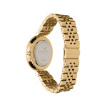 Montre OLIVIA BURTON dogwood femme analogique, bracelet acier doré jaune - vue 3