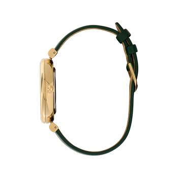 OLIVIA BURTON Dogwood analoog dameshorloge, groene leren band