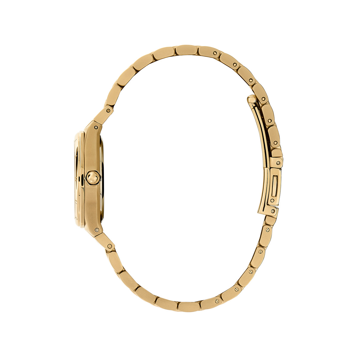 Montre OLIVIA BURTON mini hexa femme analogique, bracelet acier doré jaune - vue 2