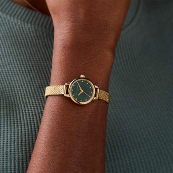 OLIVIA BURTON analoog dameshorloge, geelgouden roestvrijstalen armband