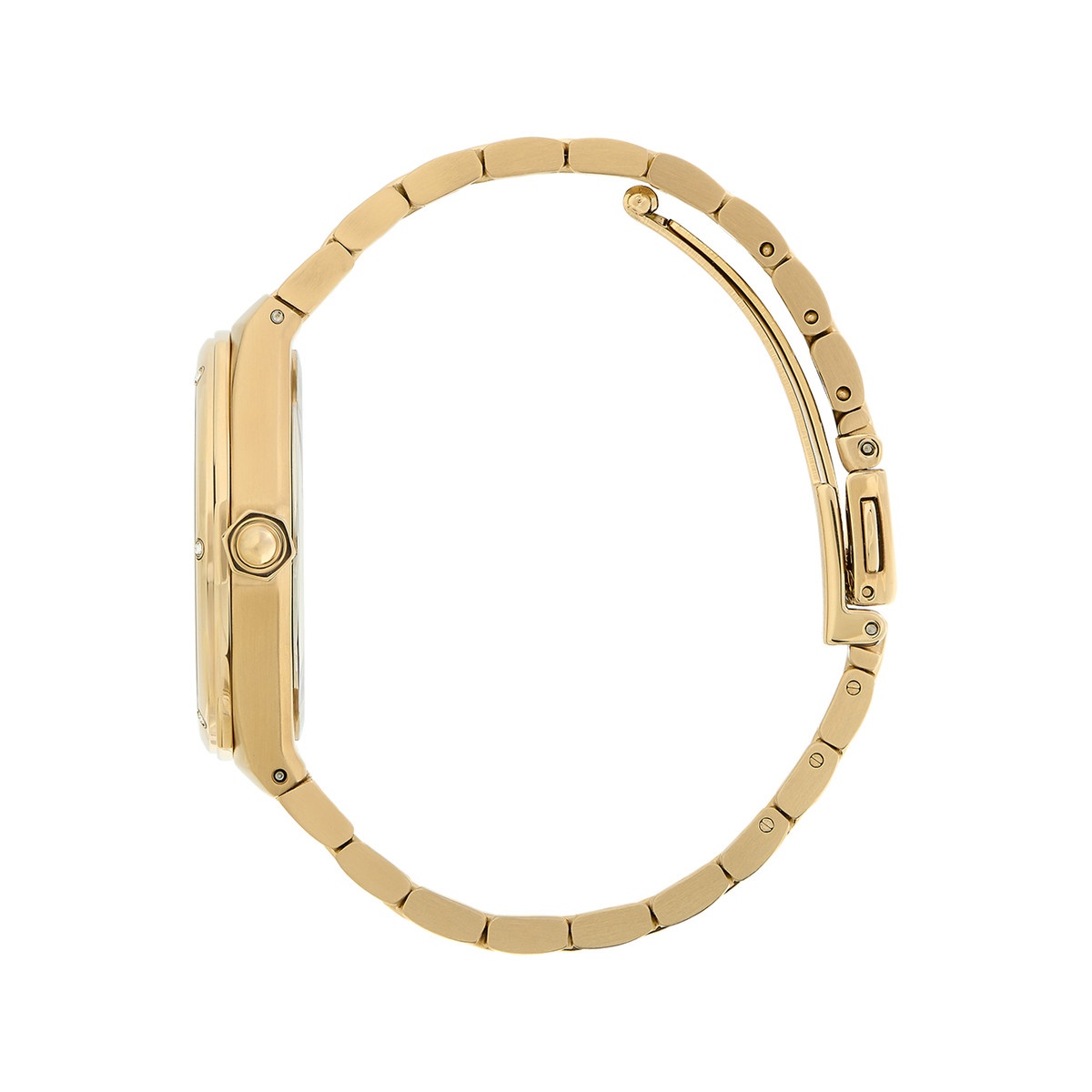 Montre OLIVIA BURTON hexa femme analogique, bracelet acier doré jaune - vue 2