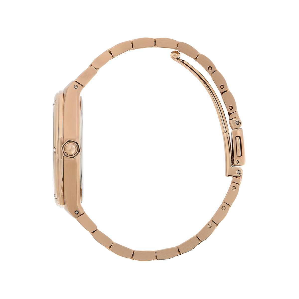 Montre OLIVIA BURTON hexa femme analogique, bracelet acier doré rose - vue 2