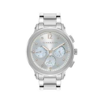 OLIVIA BURTON multifunctioneel analoog dameshorloge, stalen band