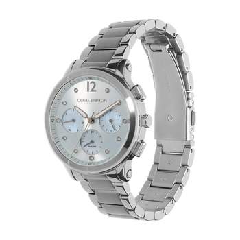 OLIVIA BURTON multifunctioneel analoog dameshorloge, stalen band