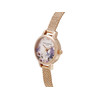Montre OLIVIA BURTON secret garden femme analogique, bracelet acier doré rose - vue V2