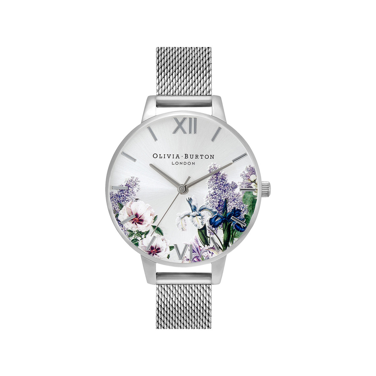 Montre OLIVIA BURTON secret garden femme analogique, bracelet acier