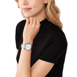 Montre MICHAEL KORS lennox femme bracelet acier inoxydable argent - vue porté 1