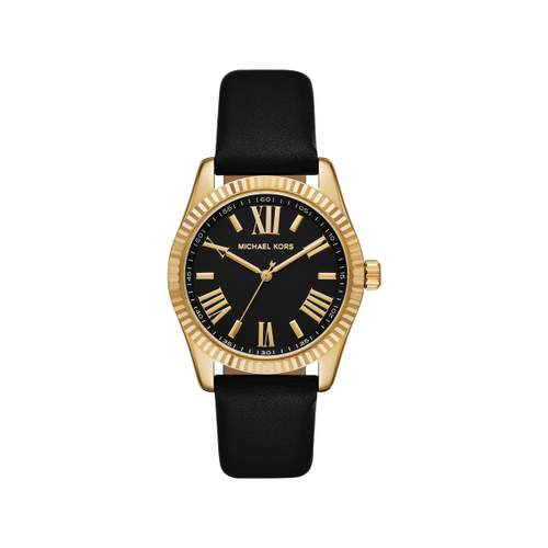 Montre MICHAEL KORS lexington femme bracelet cuir noir