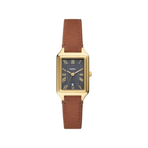 FOSSIL raquel ladies' watch with brown leather strap