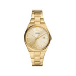 Montre FOSSIL scarlette femme bracelet acier inoxydable doré - vue 1