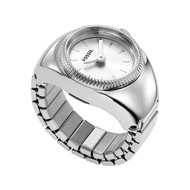 Montre FOSSIL watch ring femme bracelet acier inoxydable argent