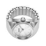Montre FOSSIL watch ring femme bracelet acier inoxydable argent - vue 2