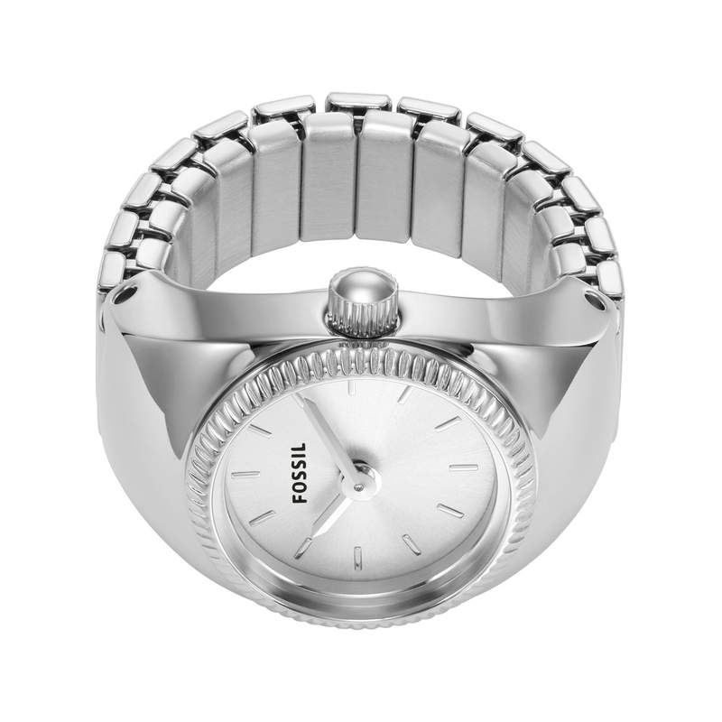 Montre FOSSIL watch ring femme bracelet acier inoxydable argent - vue 2