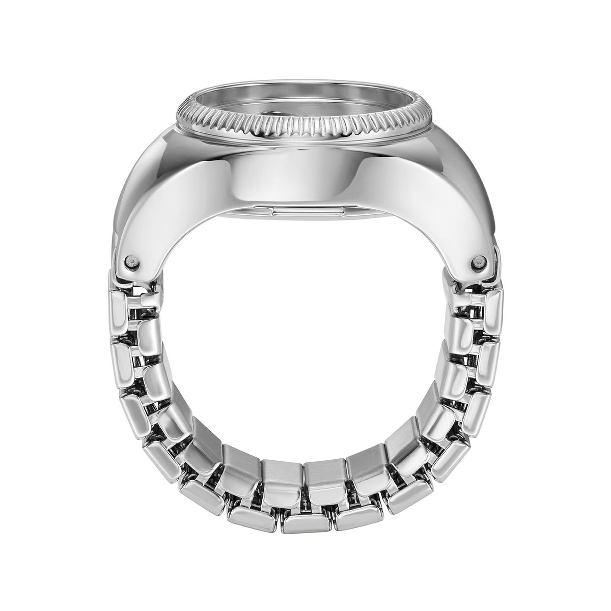 Montre FOSSIL watch ring femme bracelet acier inoxydable argent - vue D4
