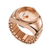 Montre FOSSIL watch ring femme bracelet acier inoxydable doré rose - vue V1