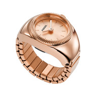 Montre FOSSIL watch ring femme bracelet acier inoxydable doré rose