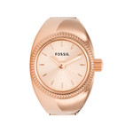 FOSSIL watch ring woman stainless steel bracelet rose gold - view 3
