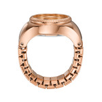 FOSSIL watch ring woman stainless steel bracelet rose gold - view D4