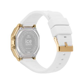 ICE WATCH ice digit retro dameshorloge met witte siliconen band
