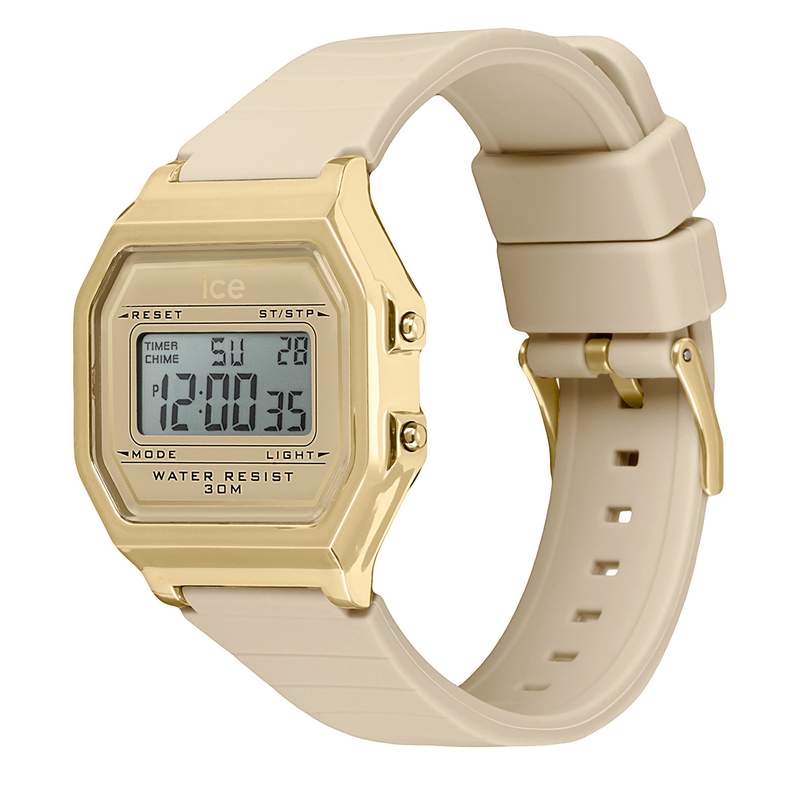 Montre ICE WATCH ice digit retro femme bracelet silicone beige - vue D1