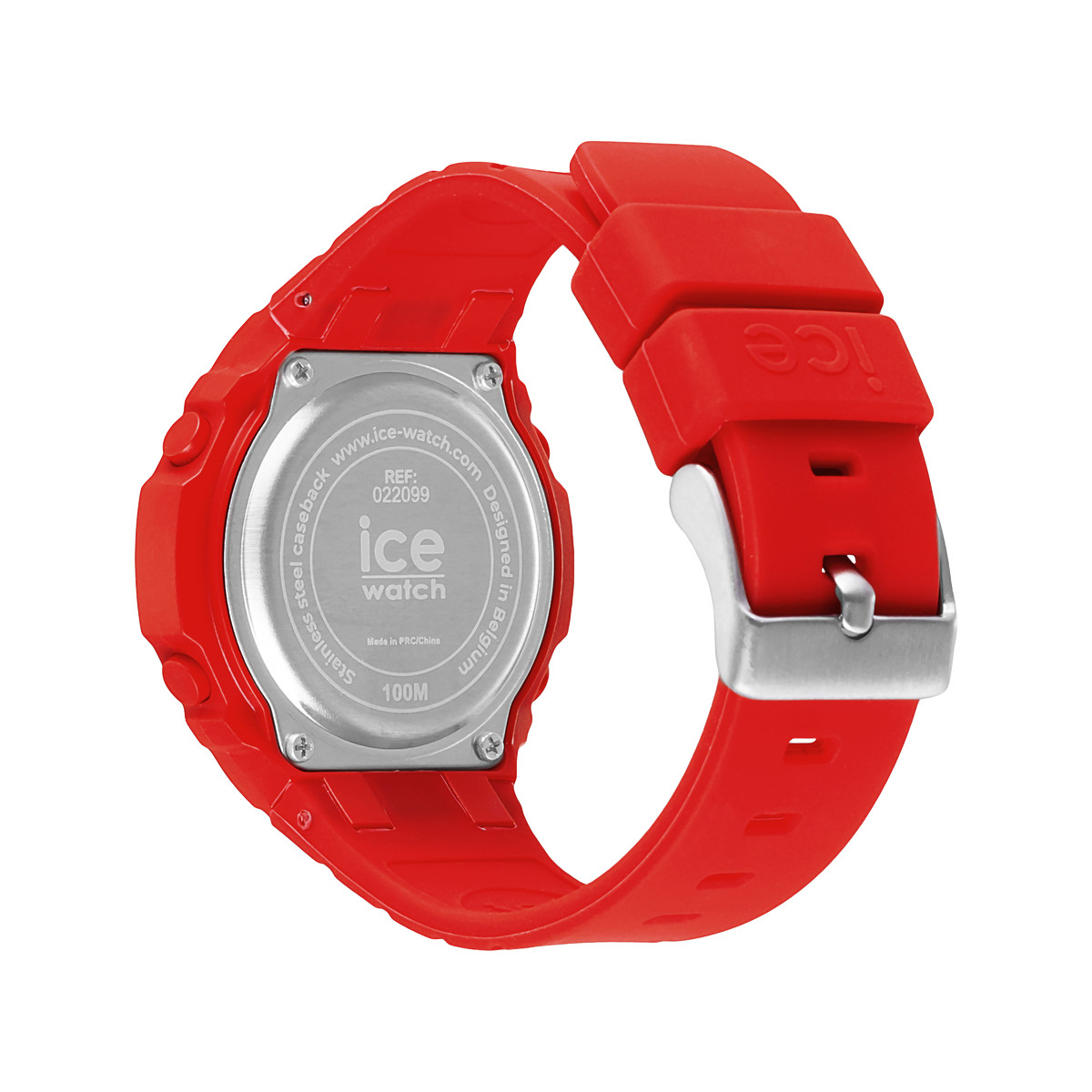 Montre ICE WATCH ice digit ultra femme bracelet silicone rouge - vue 3