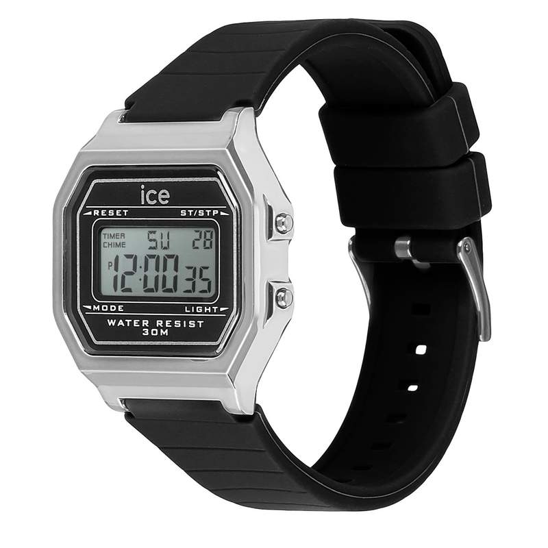 Montre ICE WATCH ice digit retro femme bracelet silicone noir - vue D1