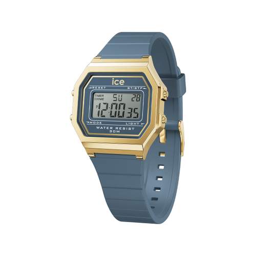 ICE WATCH ice digit retro women's watch with blue silicone strap