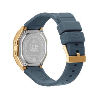 ICE WATCH ice digit retro dameshorloge met blauwe siliconen band