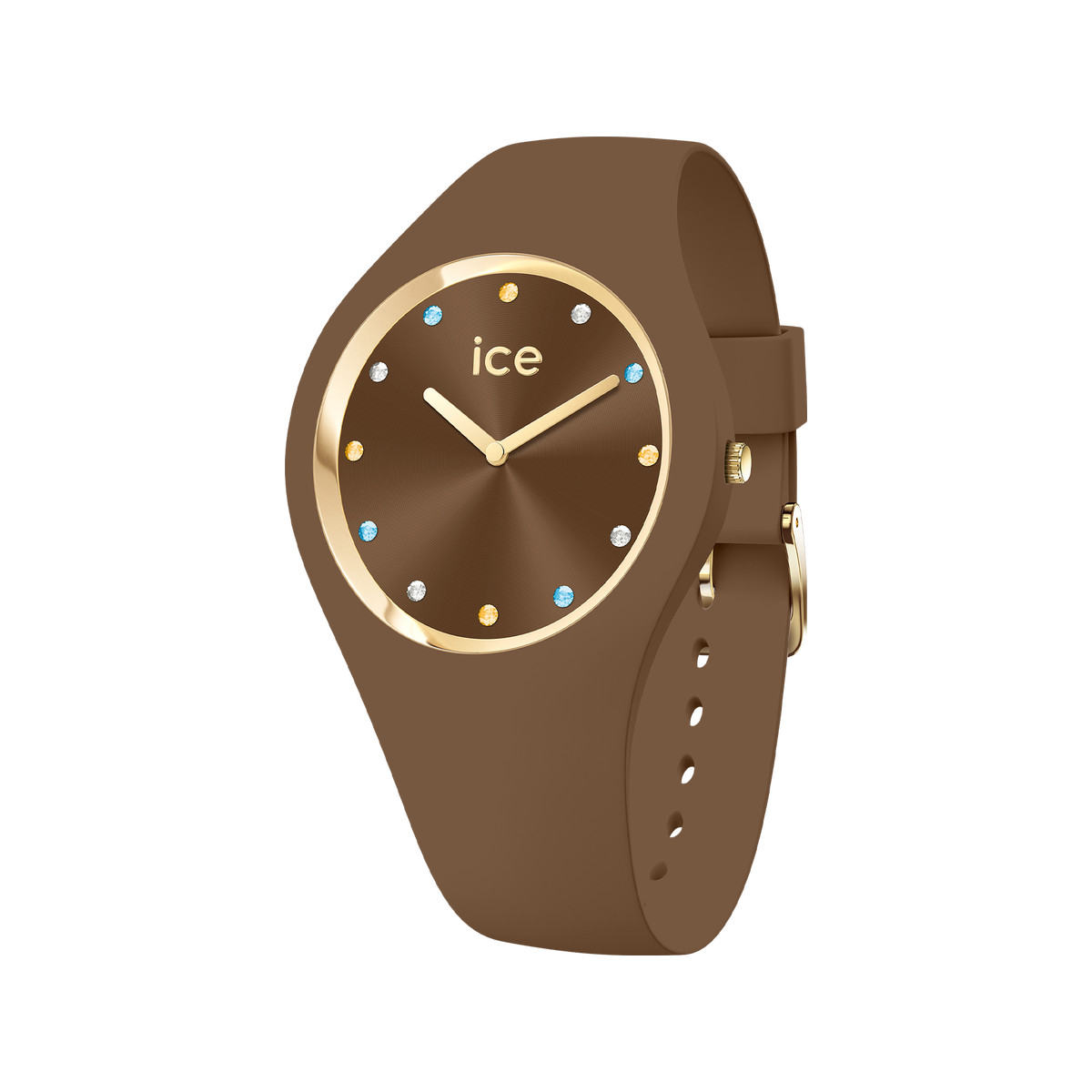 Montre ICE-WATCH Ice Boliday Women Dome Chocolate – Boîtier Plastique 37 Mm, Bracelet Silicone, étanche 5 ATM