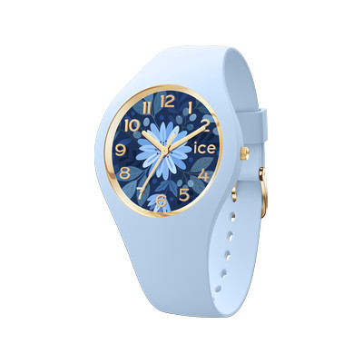 Montre ICE WATCH ice flower femme bracelet silicone bleu
