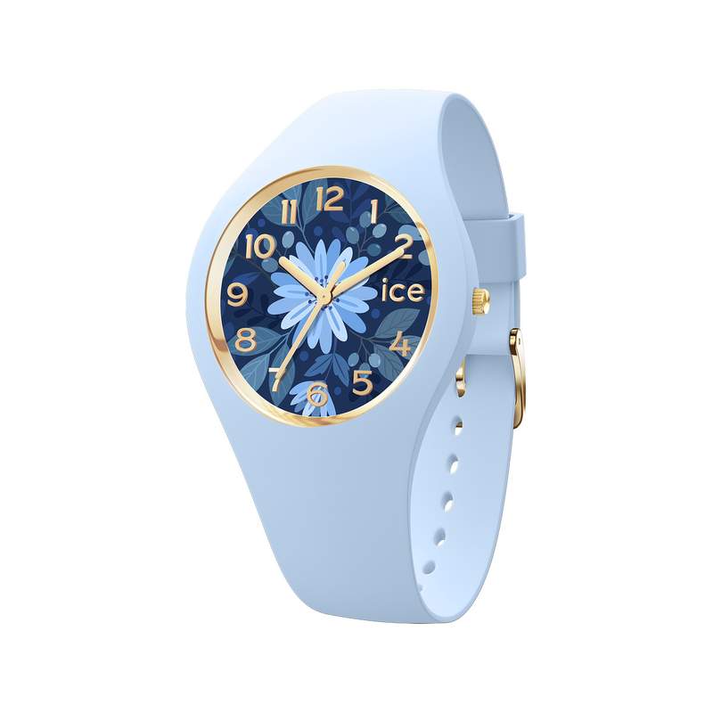 Montre ICE WATCH ice flower femme bracelet silicone bleu - vue 1