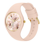 Montre ICE WATCH ice flower femme bracelet silicone rose - vue D1