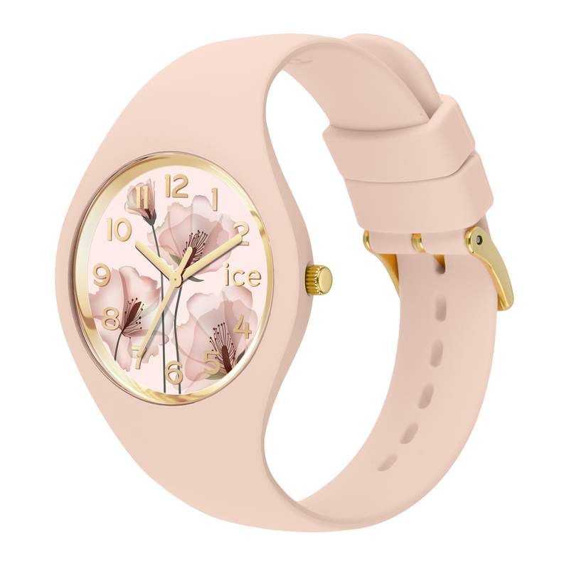 Montre ICE WATCH ice flower femme bracelet silicone rose - vue D1