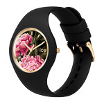 Montre ICE WATCH ice flower femme bracelet silicone noir - vue D1