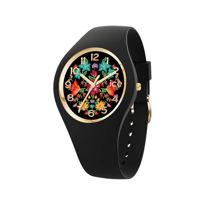 Montre ICE WATCH ice flower femme bracelet silicone noir - vue 1