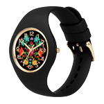 Montre ICE WATCH ice flower femme bracelet silicone noir - vue D1