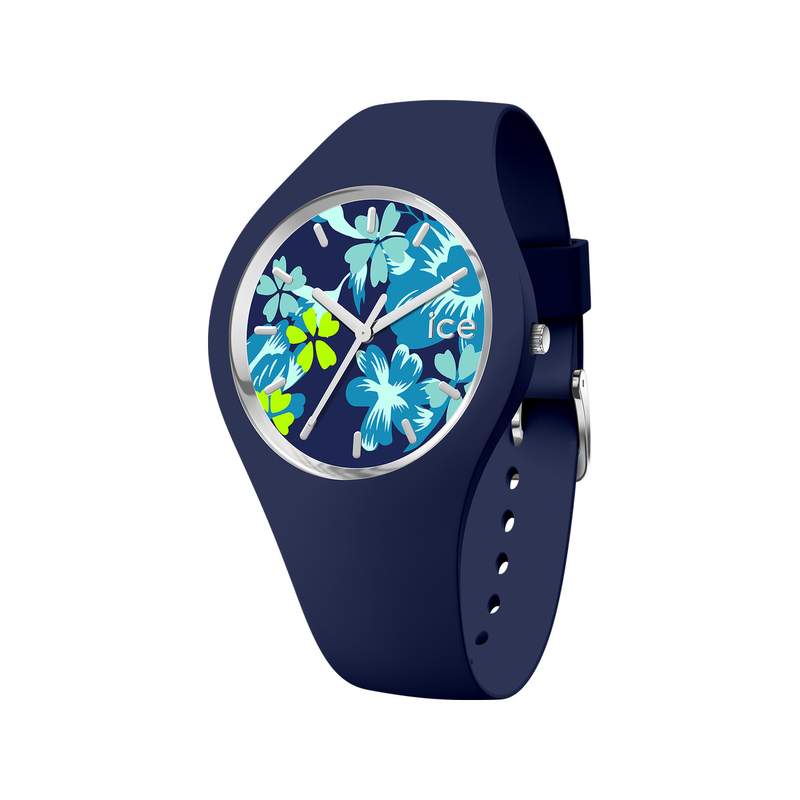 Montre ICE WATCH ice flower femme bracelet silicone bleu - vue 1
