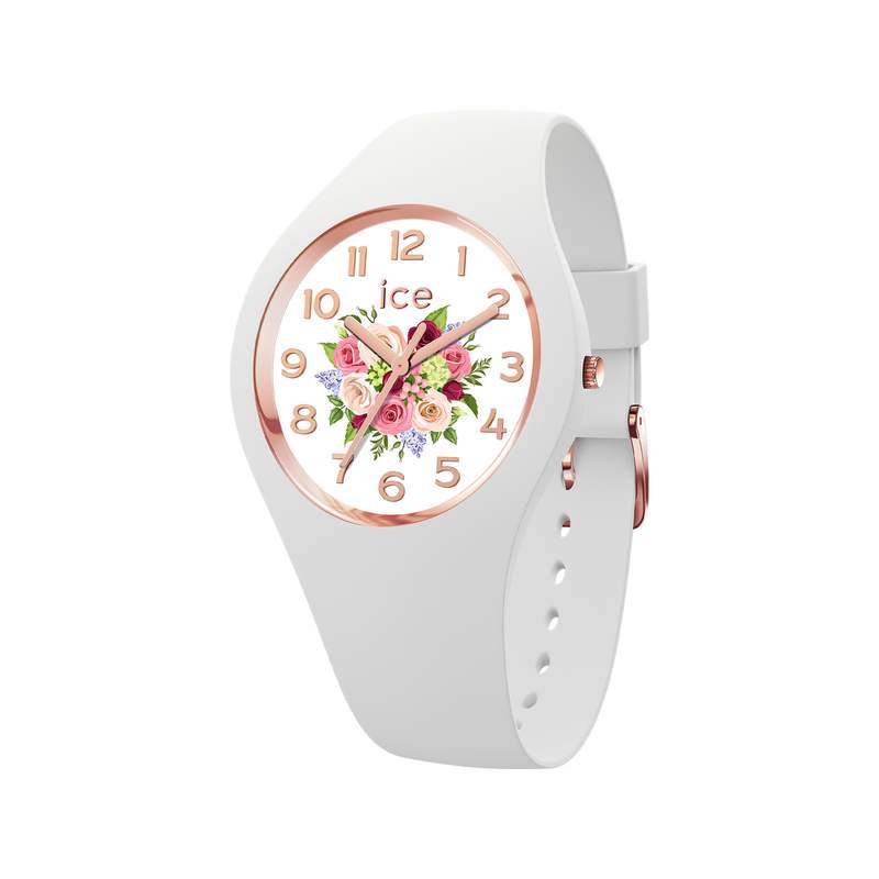 Montre ICE WATCH ice flower femme bracelet silicone blanc - vue 1