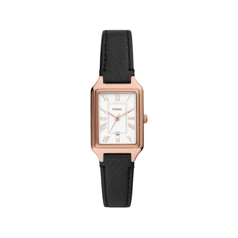 Montre FOSSIL raquel femme bracelet cuir noir - vue 1