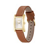 Montre BOSS business femme acier bracelet cuir marron - vue V2