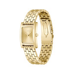 Montre BOSS business femme bracelet acier doré jaune - vue 2