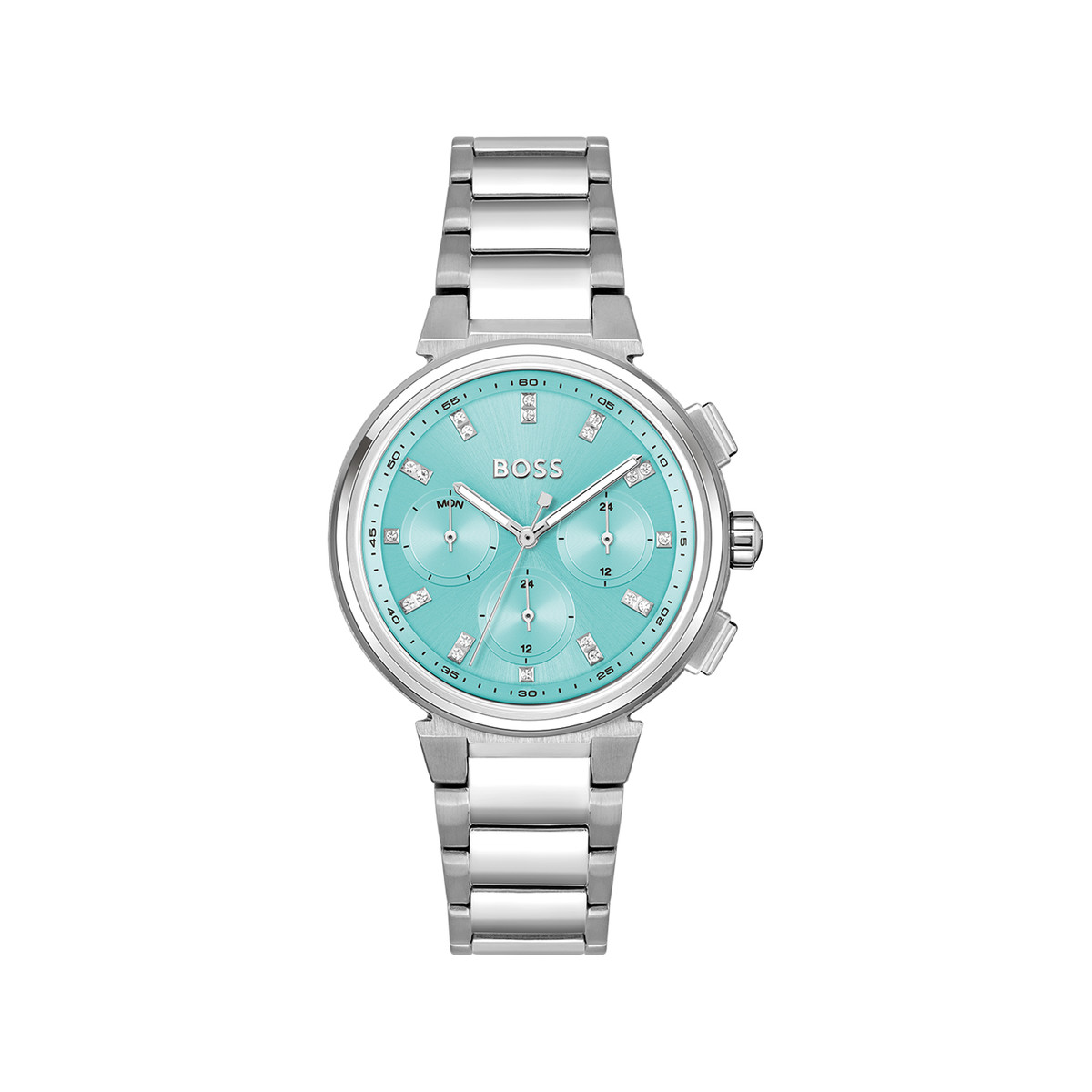 Montre BOSS sport lux femme bracelet acier inoxydable argent