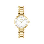 Montre BOSS business femme bracelet acier inoxydable doré jaune - vue 1