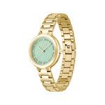 Montre BOSS business femme bracelet acier inoxydable doré jaune - vue 2