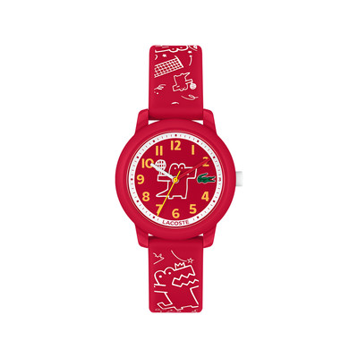 Montre LACOSTE enfant bracelet silicone rouge - vue 1
