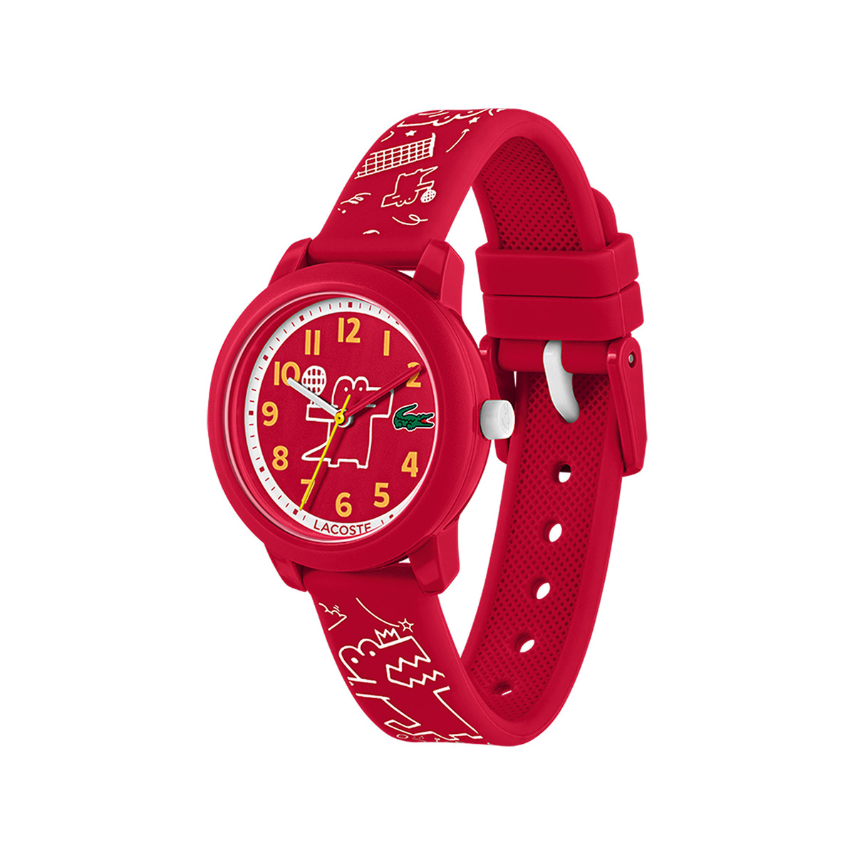 Montre LACOSTE enfant bracelet silicone rouge - vue 2